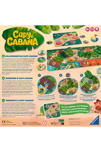 Capy Cabana Rückseite der Spielebox